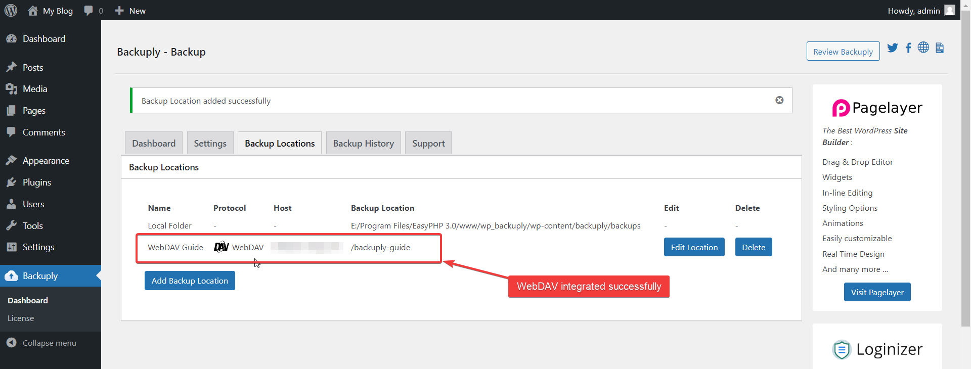 WebDAV added successfully