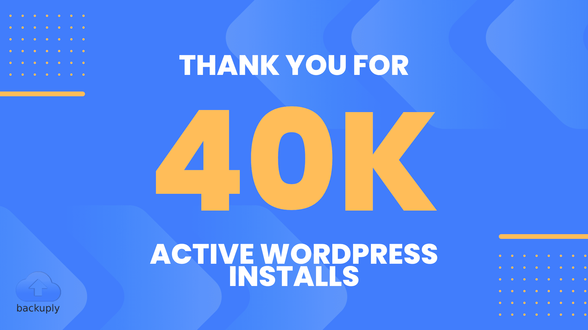 Backuply 40k Active WordPress Installs