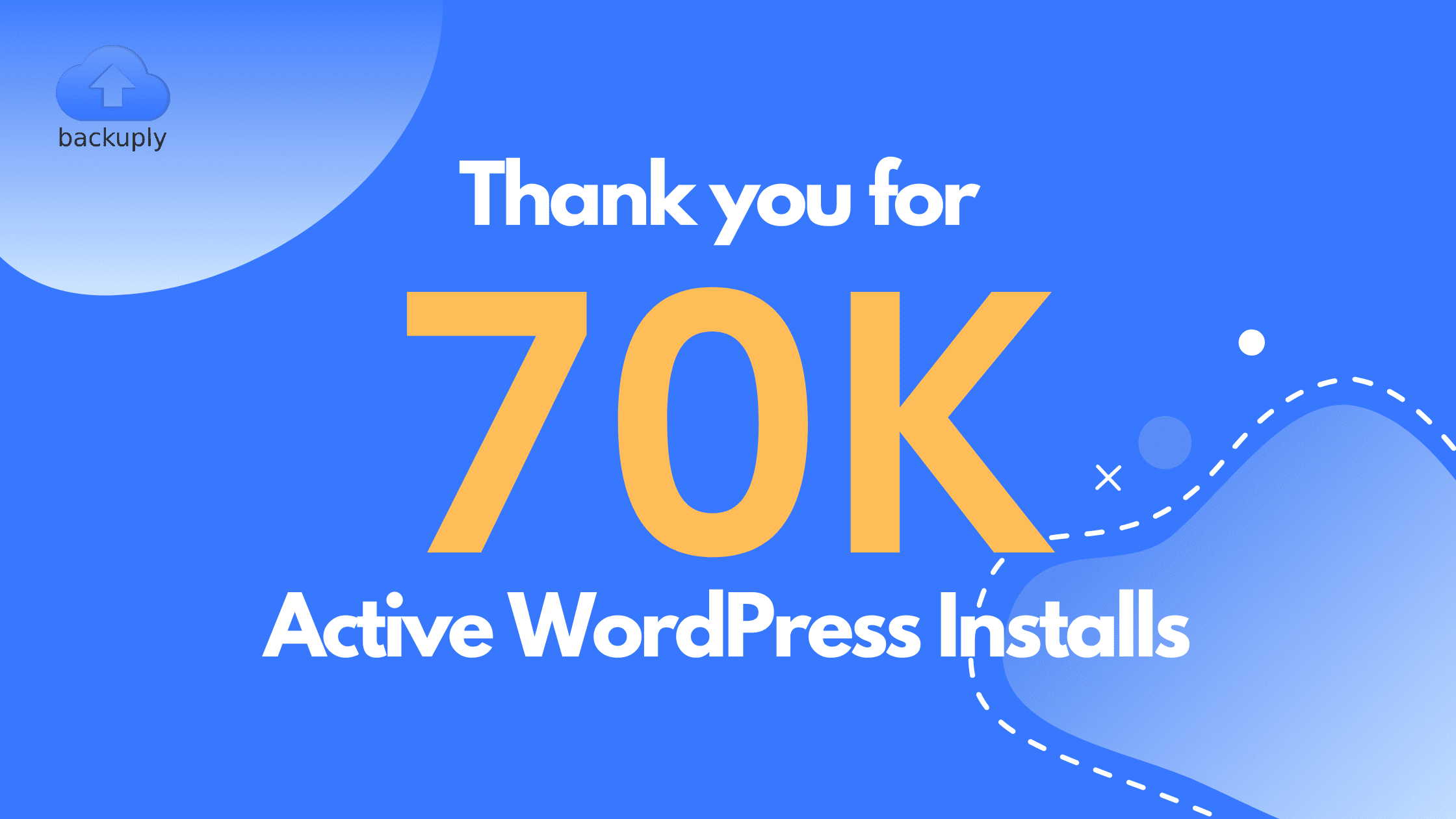 Backuply Crossed 70k Active WordPress Installs