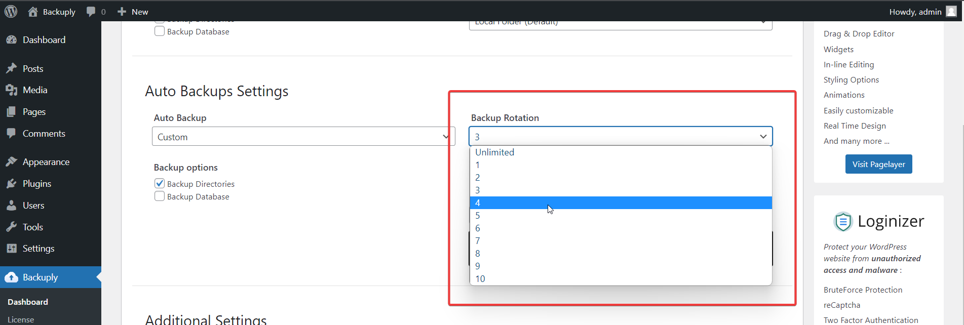 Backup Rotation Options