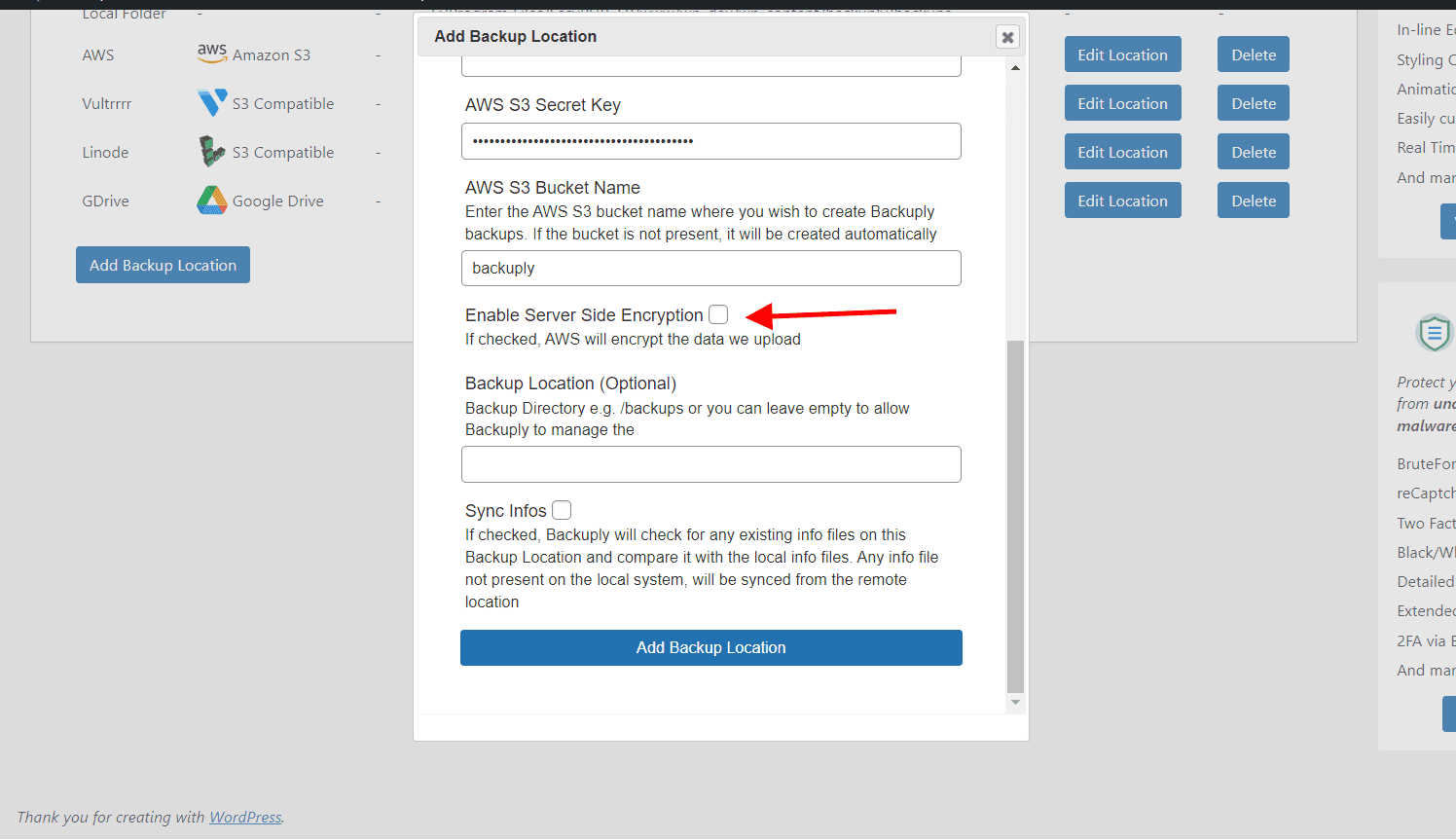 AWS S3 SSE Option