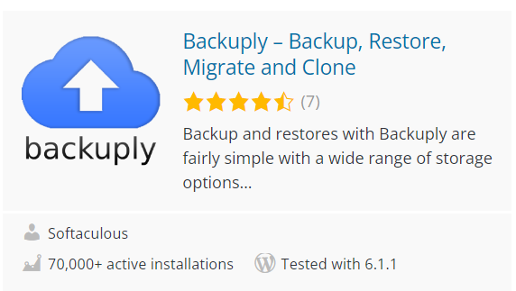 Backuply WordPress Backup Plugin