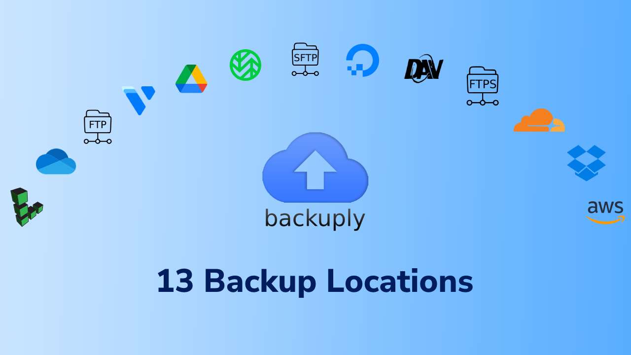 13 Backup locations to backup in wordpress