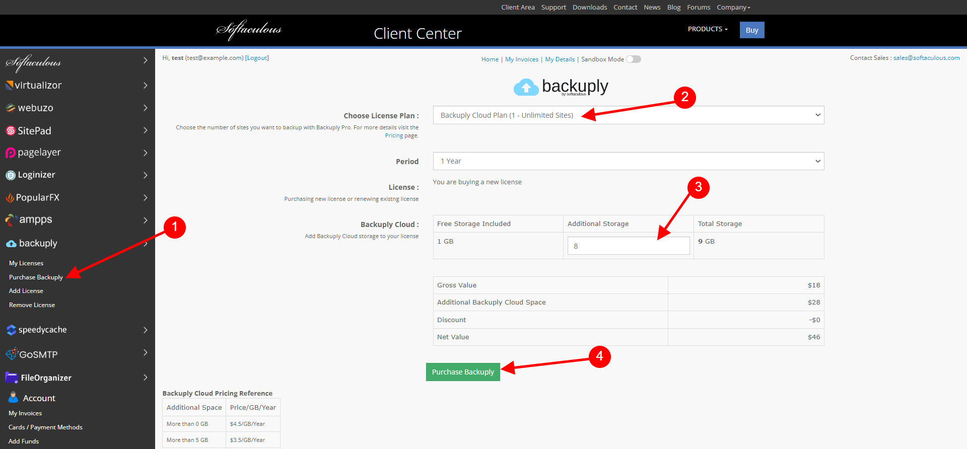 Buy Backuply Cloud Storage